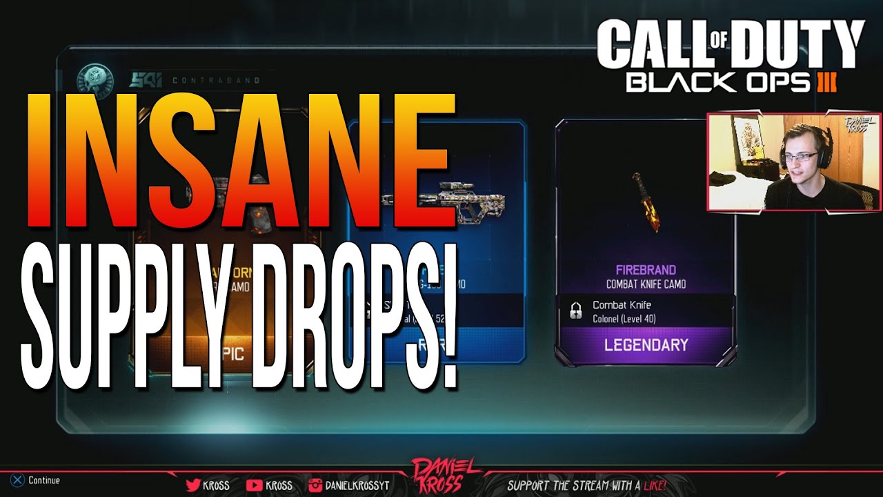 INSANE SUPPLY DROP OPENING! EPIC, LEGENDARY & RARE! Black Ops 3 Supply Drop Opening #1
