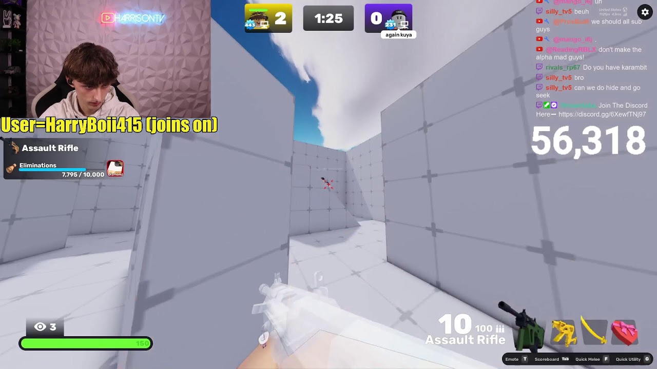 ROBLOX RIVALS 1v1 VIEWERS / GAMEPLAY ( join if ur cool )