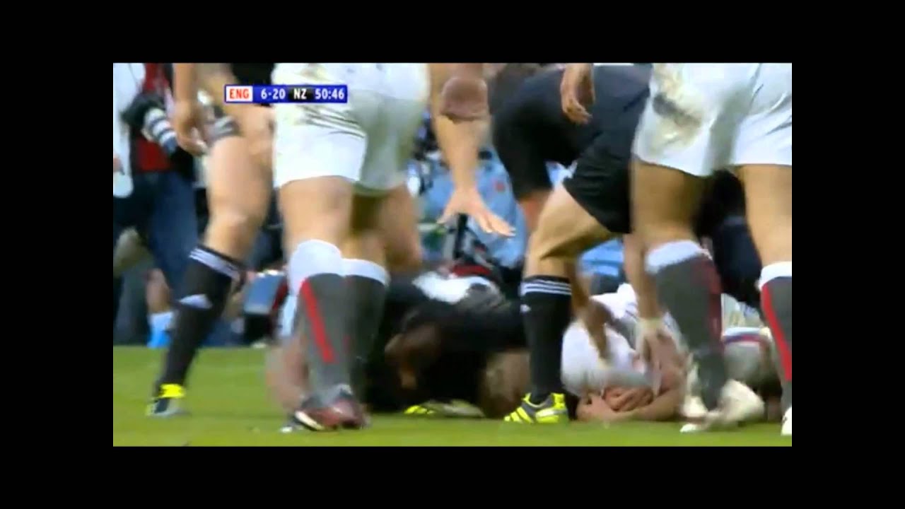 Kevin Mealamu Headbutt, Dylan Hartley forearm.England v All Blacks 2010