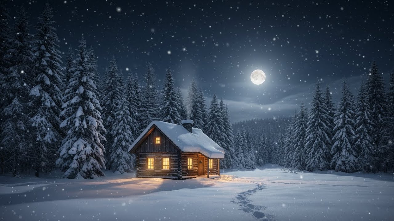 ليلة شتوية هادئة | Cozy Winter Night Ambience 🌙