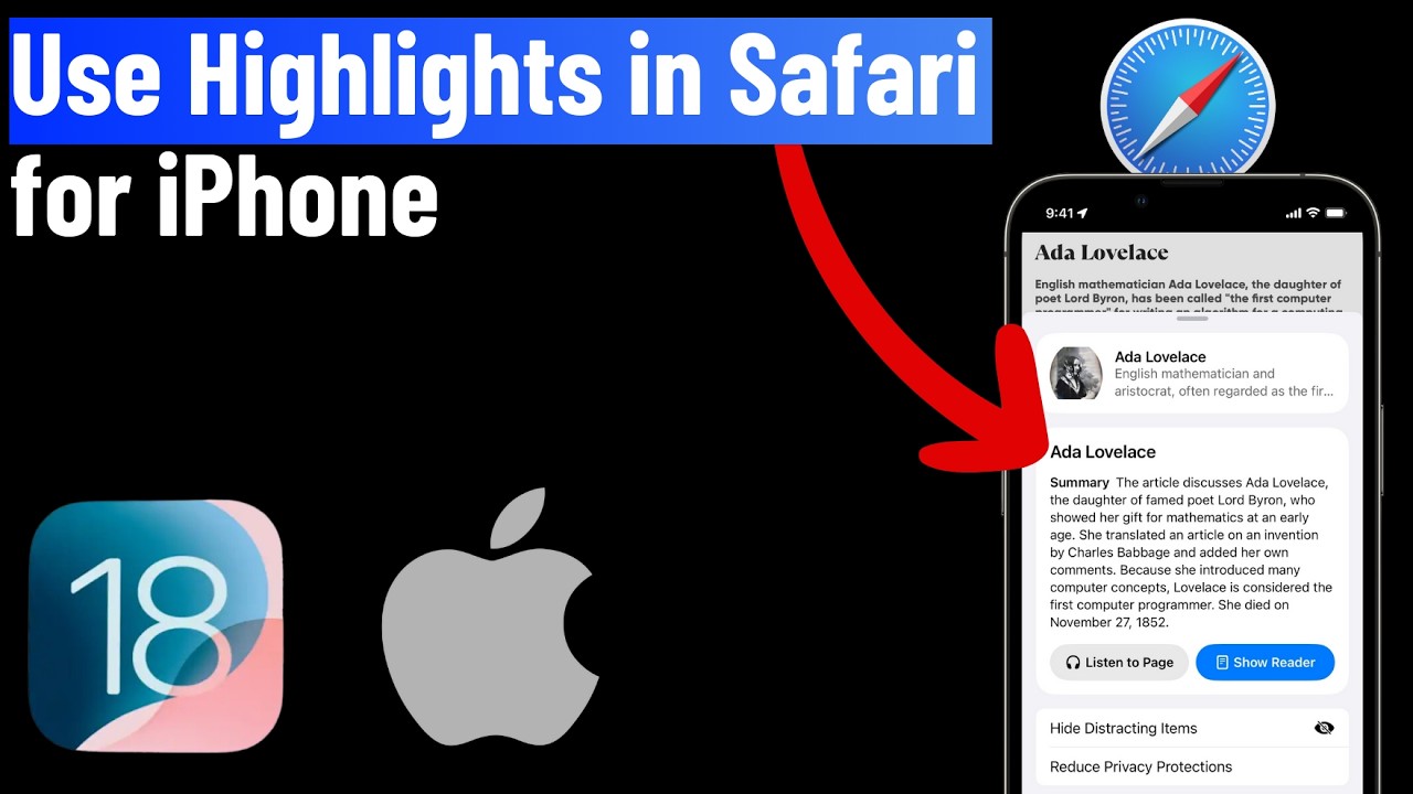 How to Use Safari Highlights in iOS 18