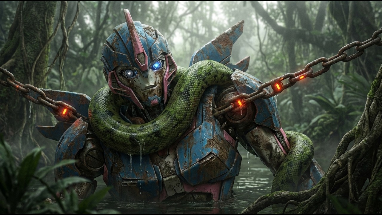 Optimus Prime Restoring Arcee from Amazon Swamp 30 Years Buried: Giant Python Attack | ASMR