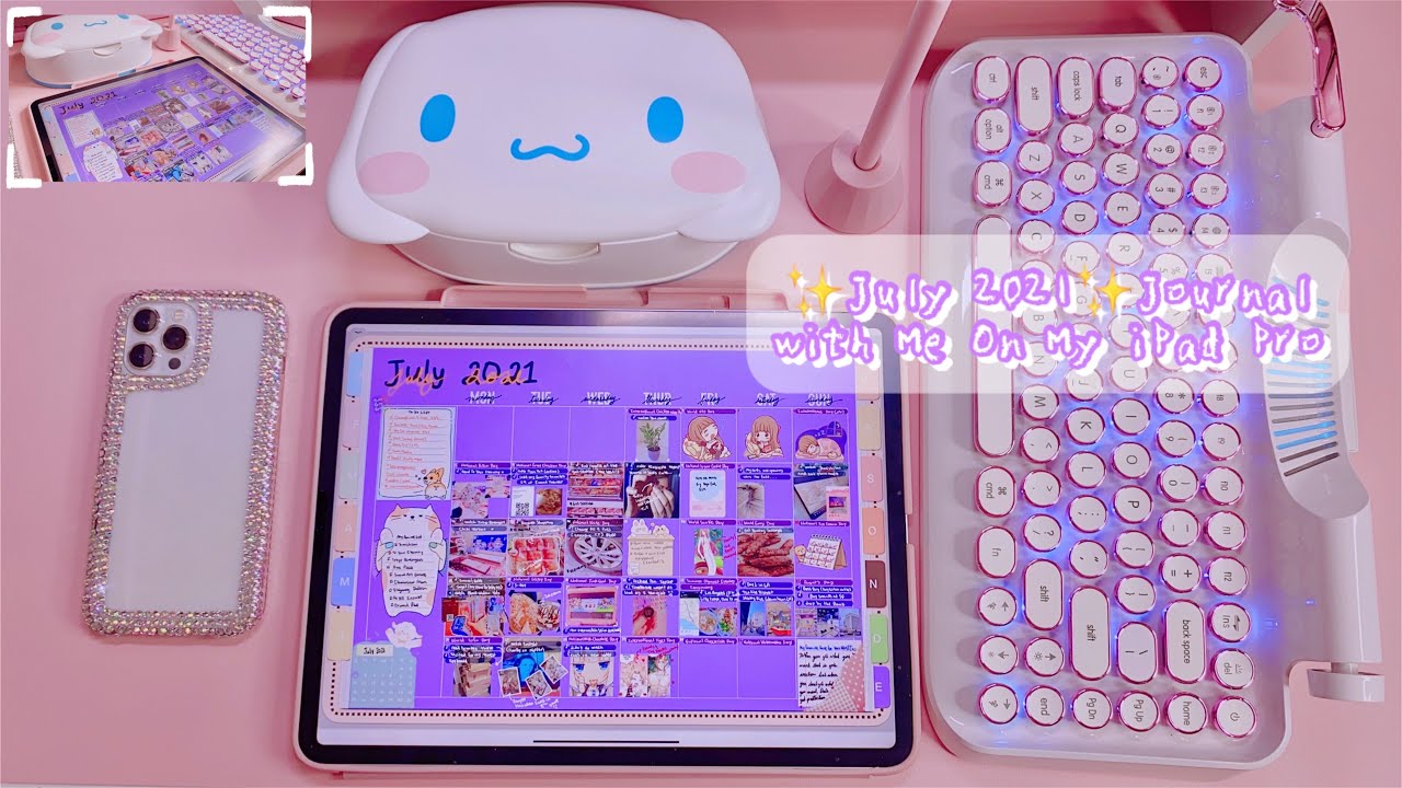 ✨July 2021✨ Digital Journal W/ Me On My iPad Pro | GoodNotes5 + Free Digital Stickers 💕