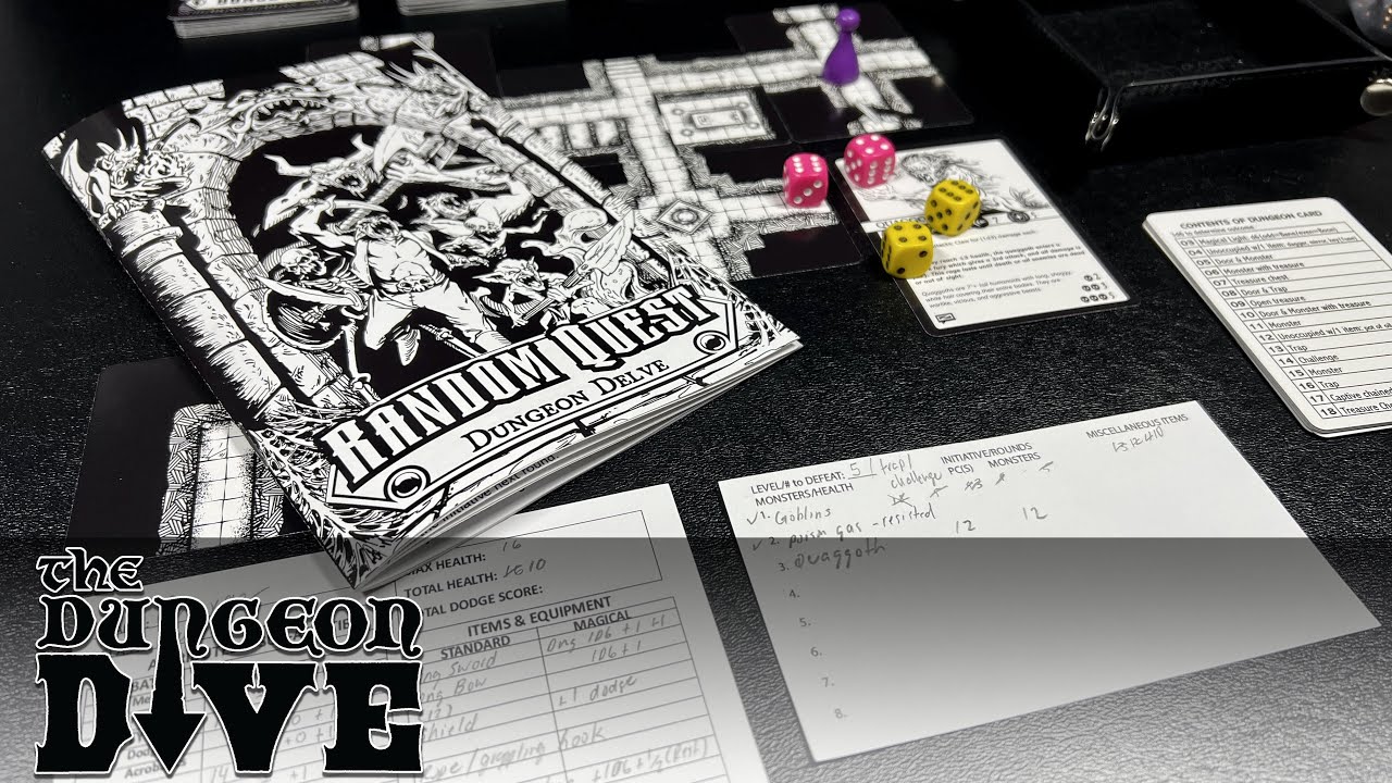 Random Quest: Dungeon Delve - straddling the line between boxed card/board game and solo RPG