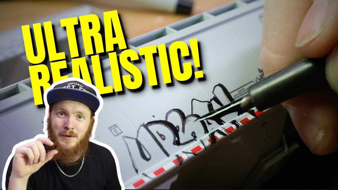 The Secret To Ultra Realistic Model Train Graffiti - Hand Painted Miniature Graffiti