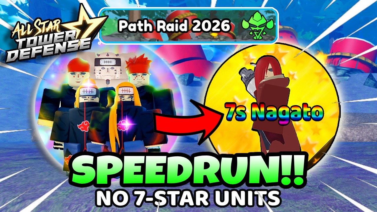 SOLO SPEEDRUN Path Raid (No 7-Stars!) | OG All Star Tower Defense Roblox | OG ASTD