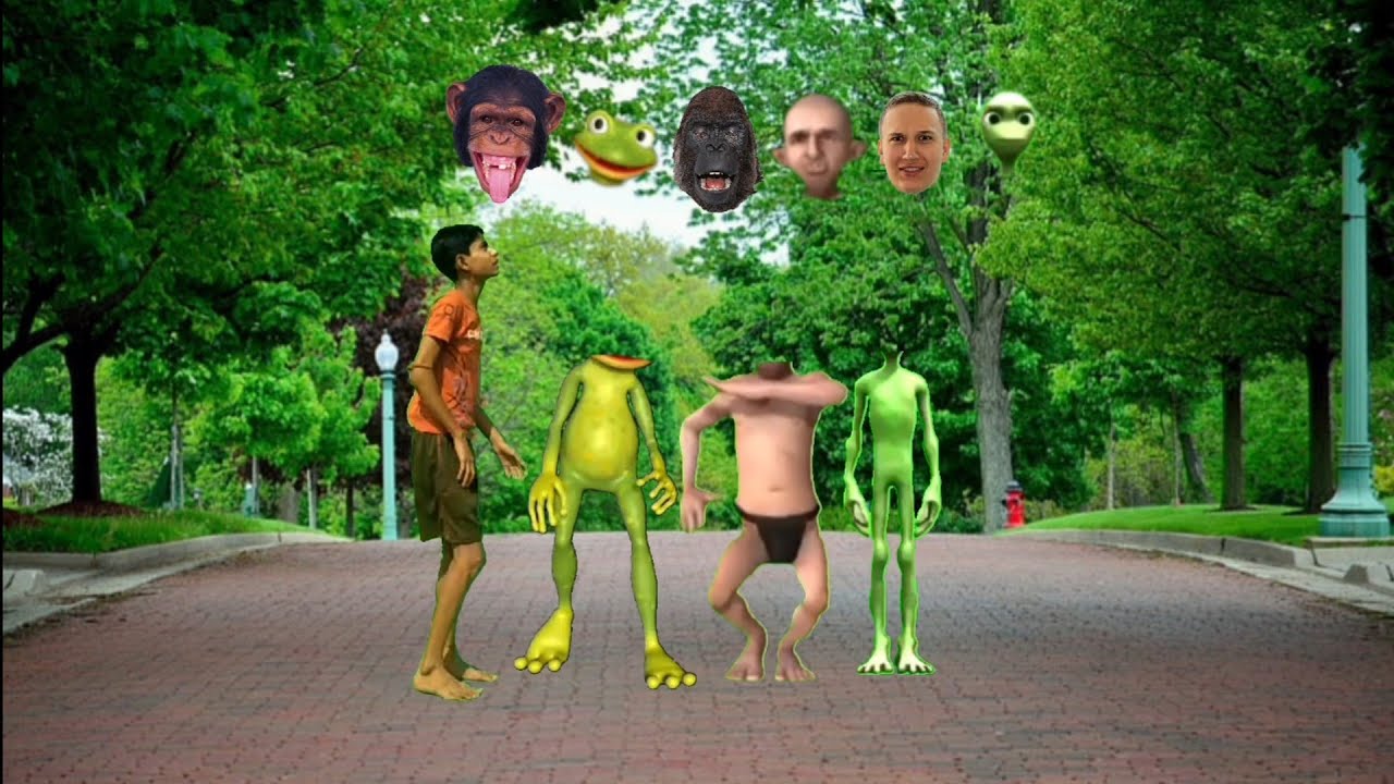 Dami to cosita alien_ jocker _ dancing frog - Correct head matching game - Magic video