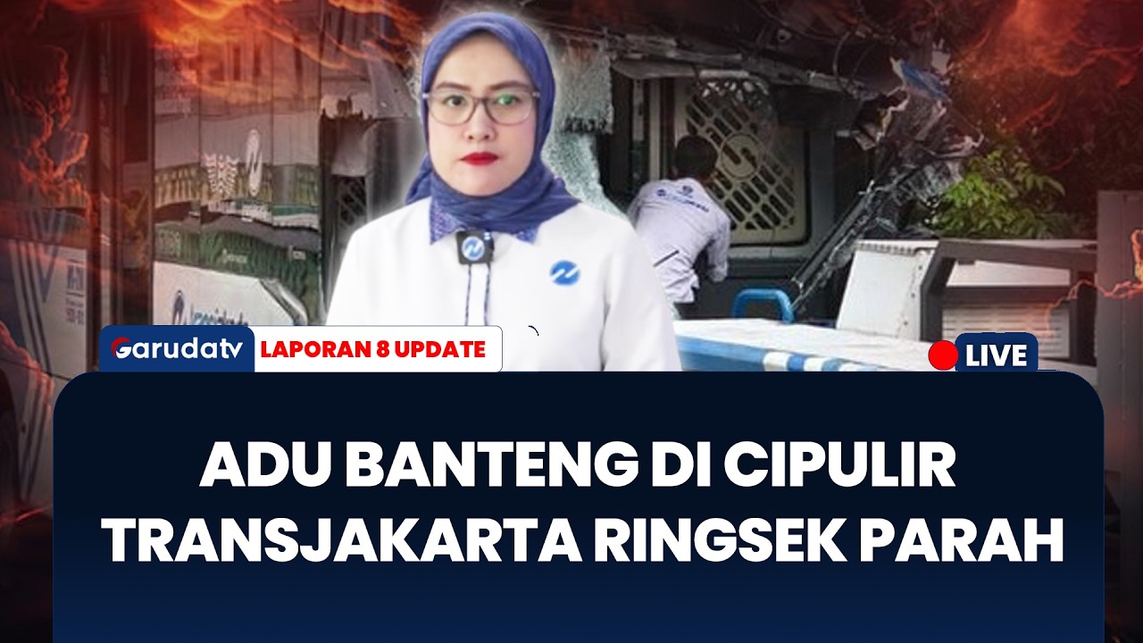 Detik-Detik Adu Banteng Bus TransJakarta di Koridor | LAPORAN 8 UPDATE