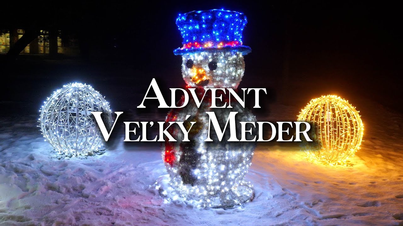 Advent Nagymegyeren, esti k&ouml;d&ouml;s s&eacute;ta - Advent Velky Meder, foggy evening walk | C4K