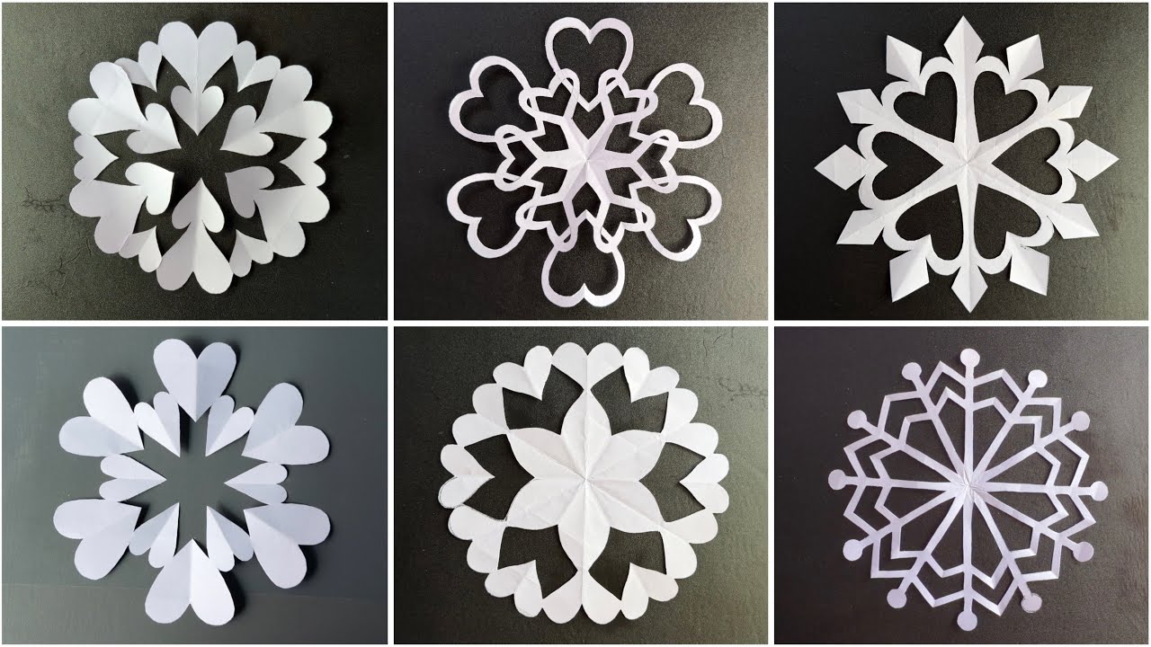6 DIY paper snowflakes / how to make Christmas snowflakes / Christmas Decor #diy #snowflakes #craft 