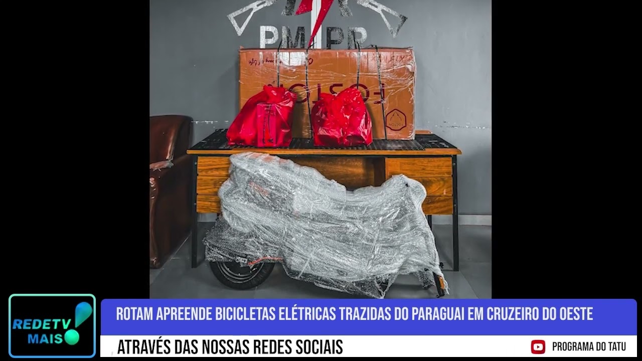 ROTAM apreende bicicletas elétricas trazidas do Paraguai em Cruzeiro do Oeste