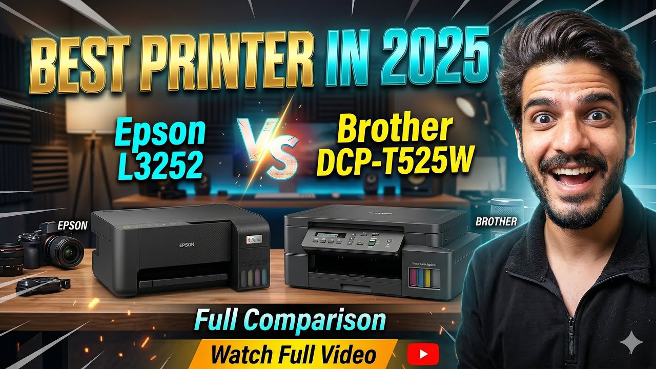 🔥[NEW] Best printer in 2025 Epson L3252 Vs Brother Dcp T525W Full comparison Watch full video🔥