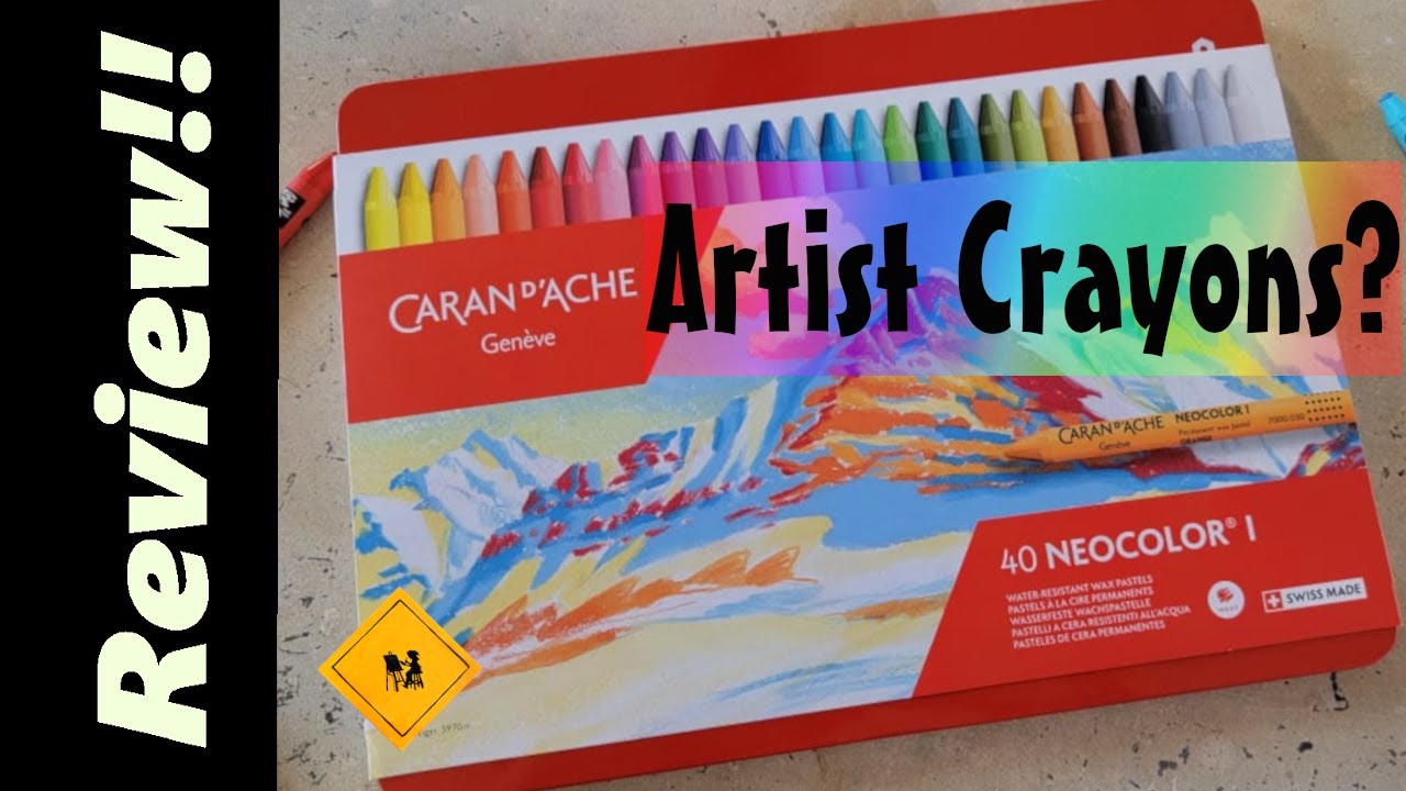 Professional Crayons?🖍 Trying Caran d'Ache Neocolor I Wax Pastels for the First Time!