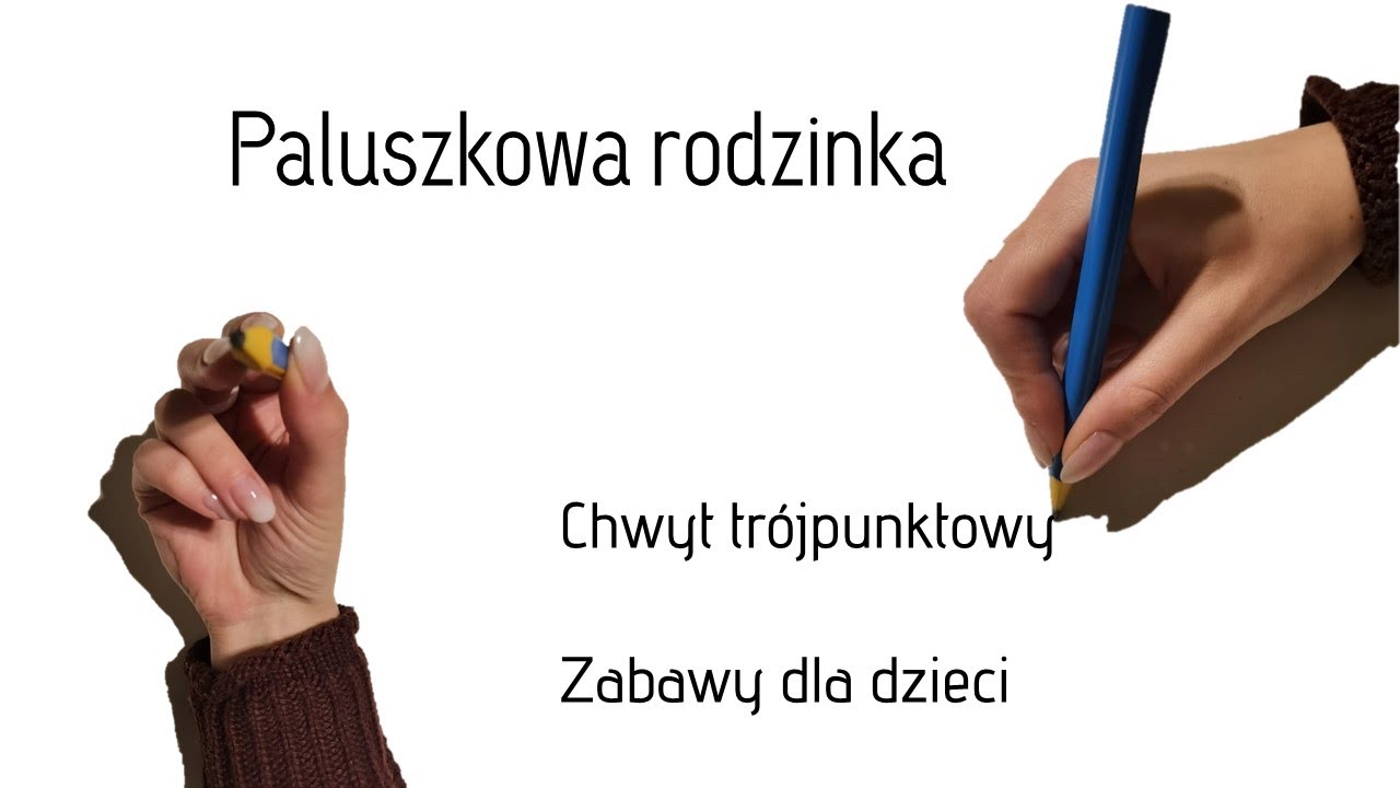 CHWYT TRÓJPUNKTOWY- zabawy dla dzieci- terapia ręki- fine motor skills for preschool- pen grip