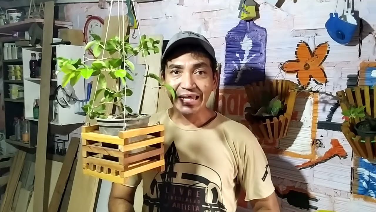 Como fazer ganchos e hastes  cachepôs