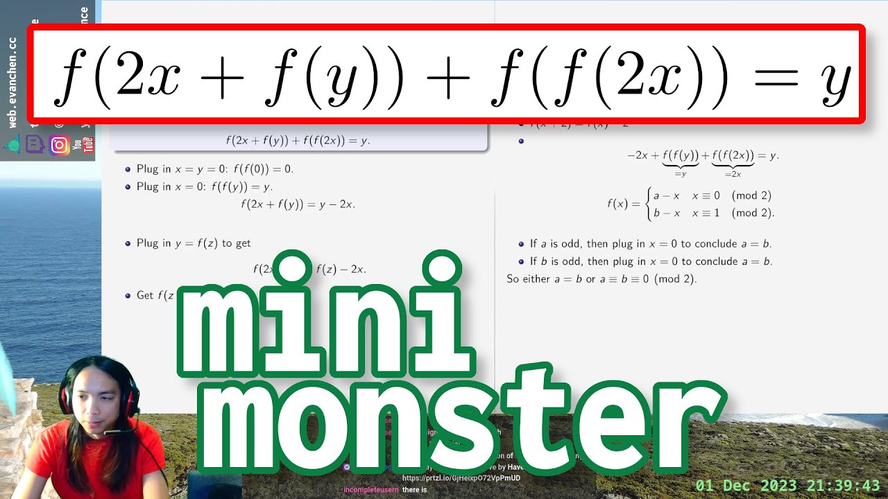 Integer functional equation from Thomas Jefferson Proof TST