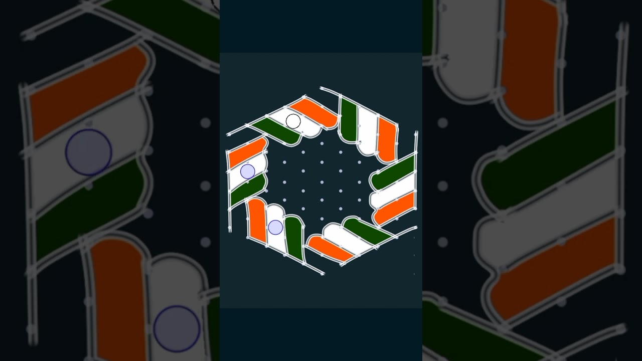 Republic Day Special Rangoli 🌺 11*6 Dot Rangoli 🌺 January 26th Rangoli 🌷 Indian Flag Rangoli Design