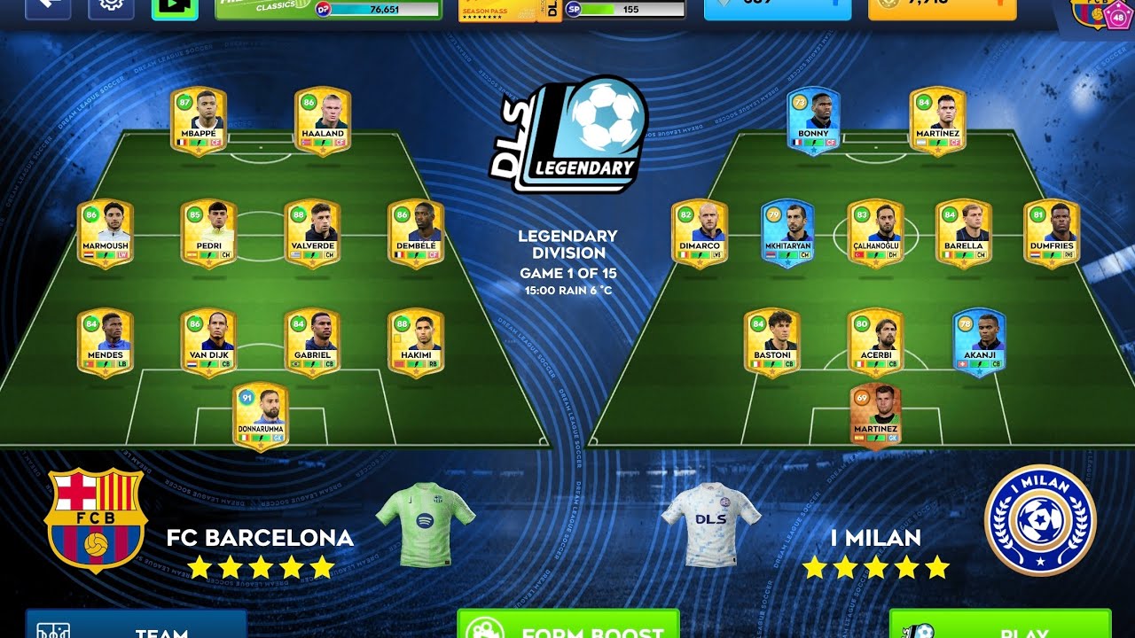 DLS 26 Gameplay| Game 106: Barcelona vs I Milan