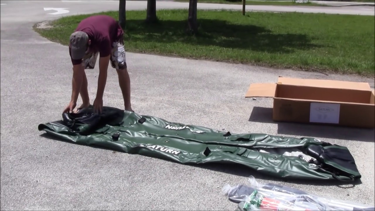 Saturn Inflatable Fishing Kayak Pro Angler FK396 Unboxing and Assembling.