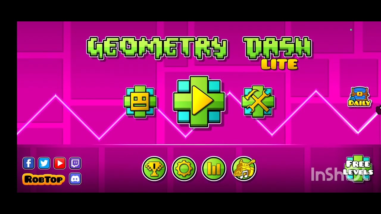 My brother played geometry dash