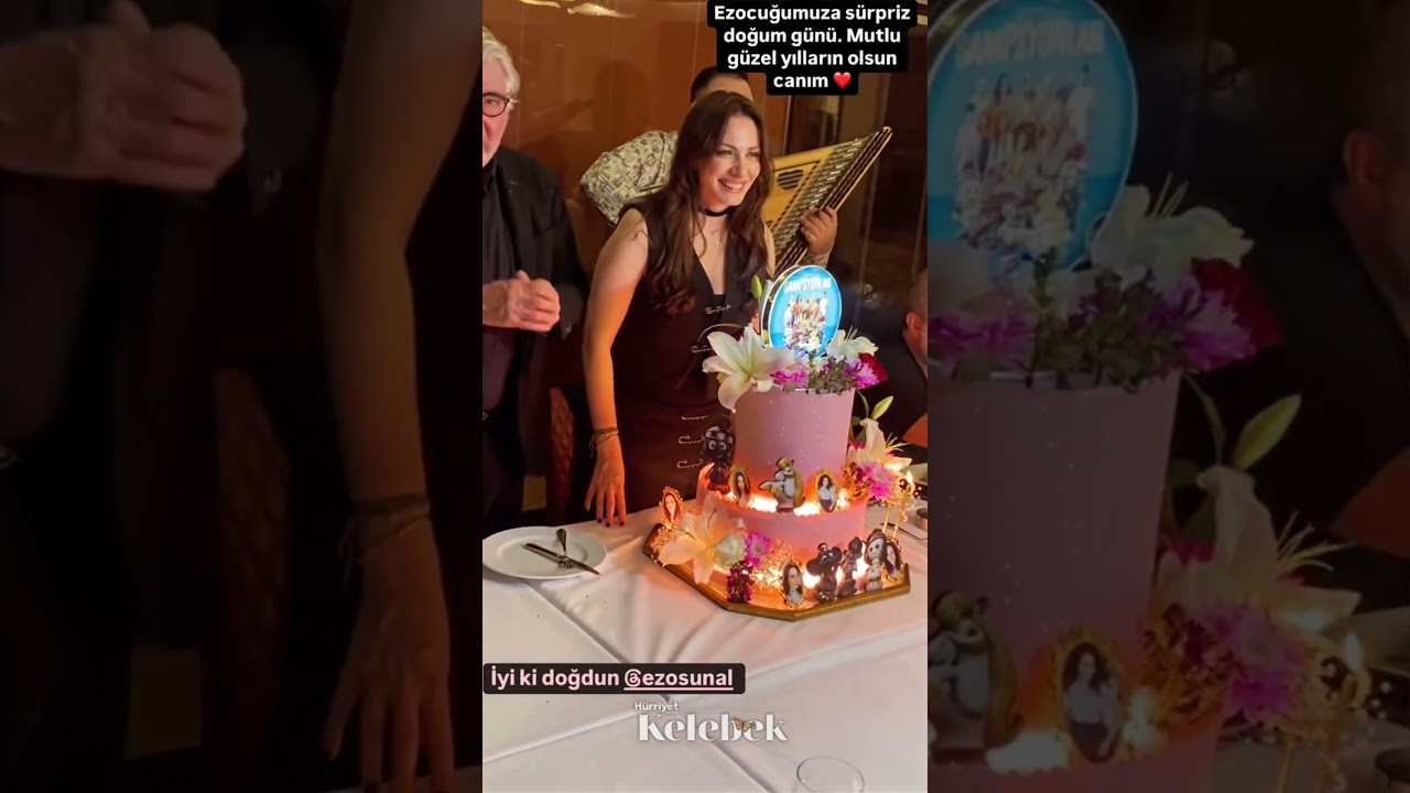 Kemal Sunal&rsquo;ın kızı Ezo Sunal, 41. yaşını ekip arkadaşlarının katıldığı bir parti ile kutladı.