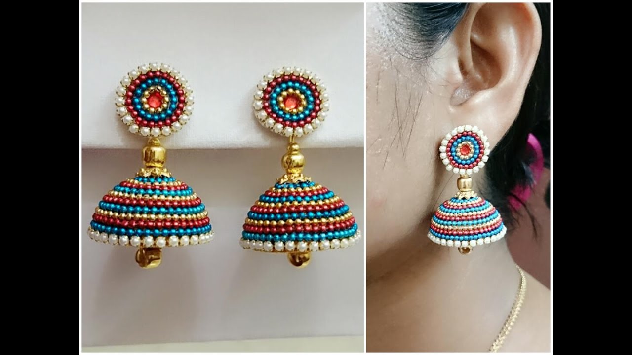Easy Bridal Jhumkas Making - Using Ball Chain || Available For Sale at  www.beautyinustores.com ||