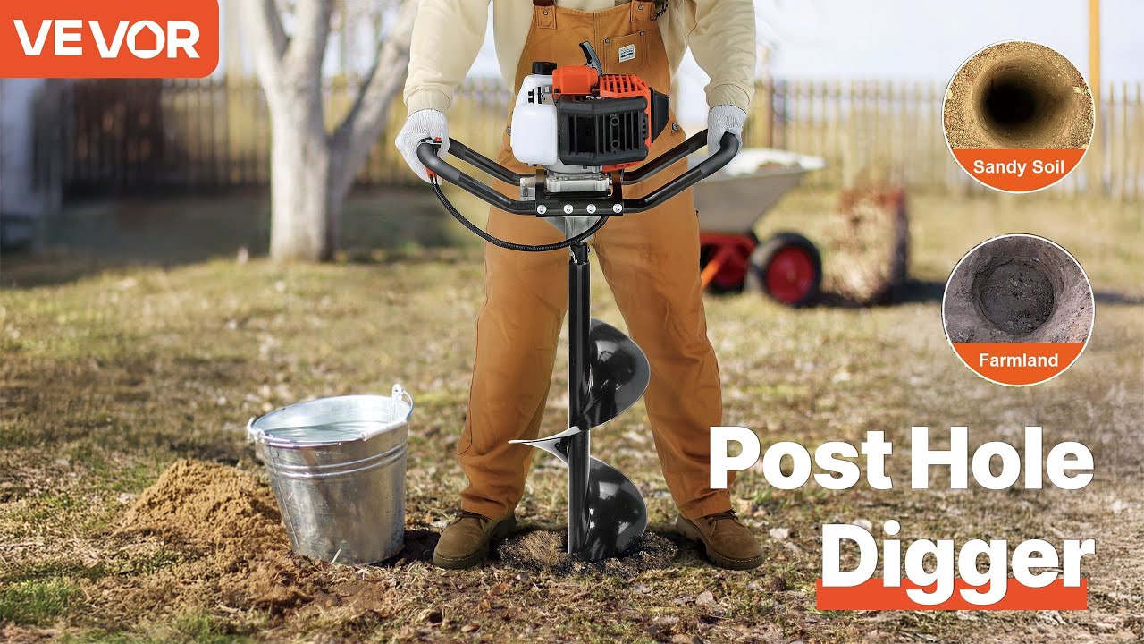VEVOR Post Hole Digger, for Farmland, Garden and Plant, EPA certification