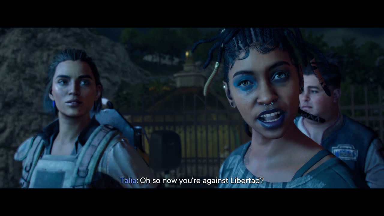 Far Cry 6 Talia and Paulo fight about continuing the concert cutscene