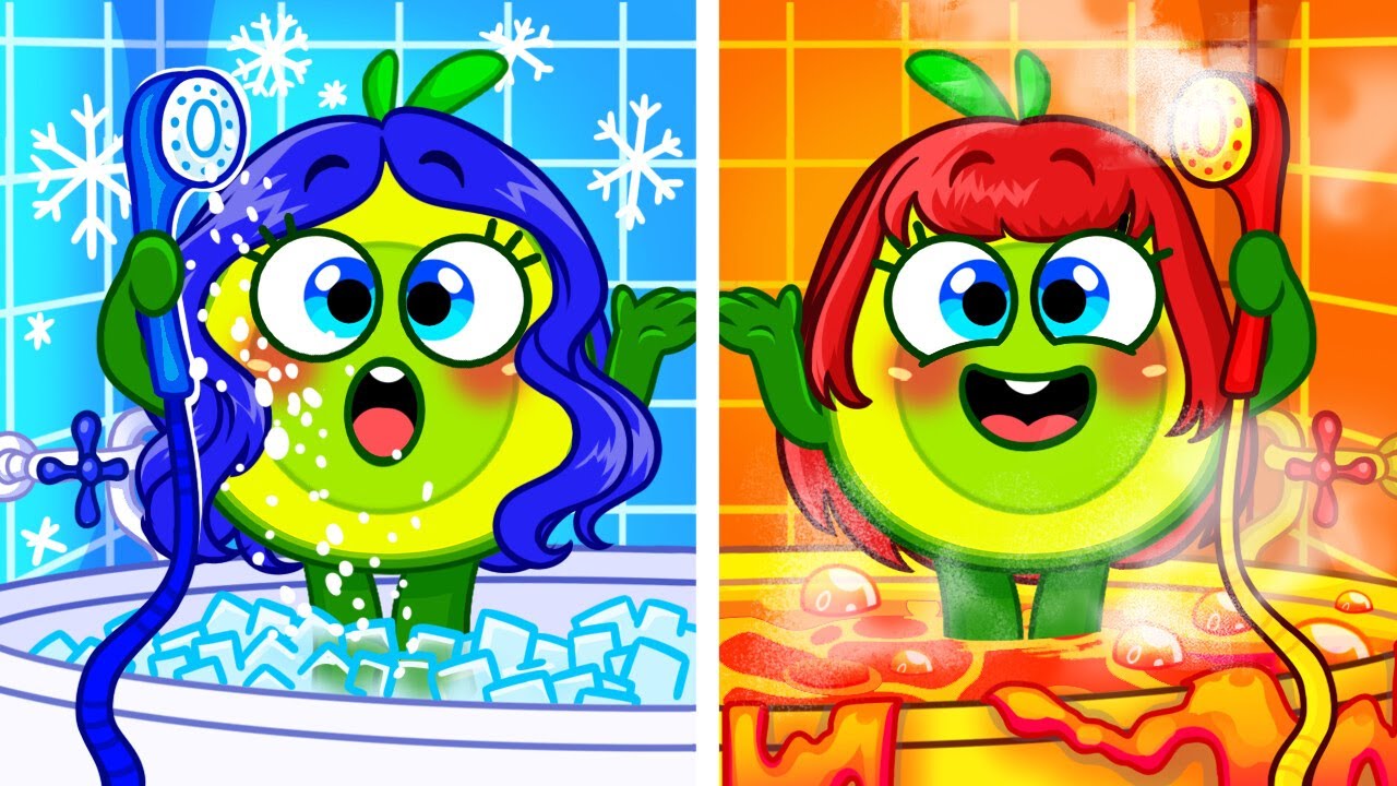 🧊ICE VS 🔥FIRE Challenge Song | Hot & Cold Shower | New Useful Stories for Kids + Songs | P&P Stories