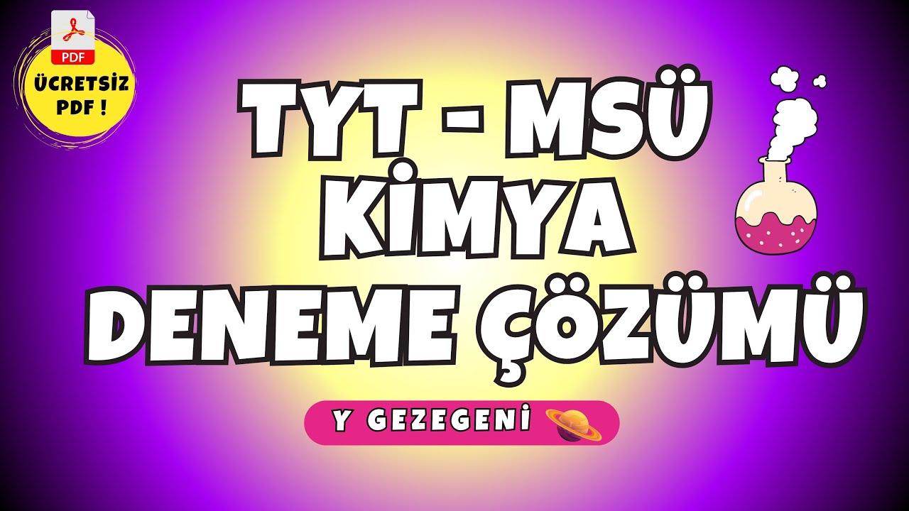 💥 7 SORUDA TYT / MSÜ KİMYA FULL TEKRAR! #2024tyt  #kimya #msü2024