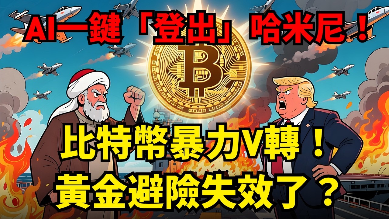AI一鍵「登出」伊朗領袖！比特幣暴力V轉！黃金避險失效了？揭秘主力收割散戶的全套劇本 #加密貨幣 #地緣政治 #中東局勢