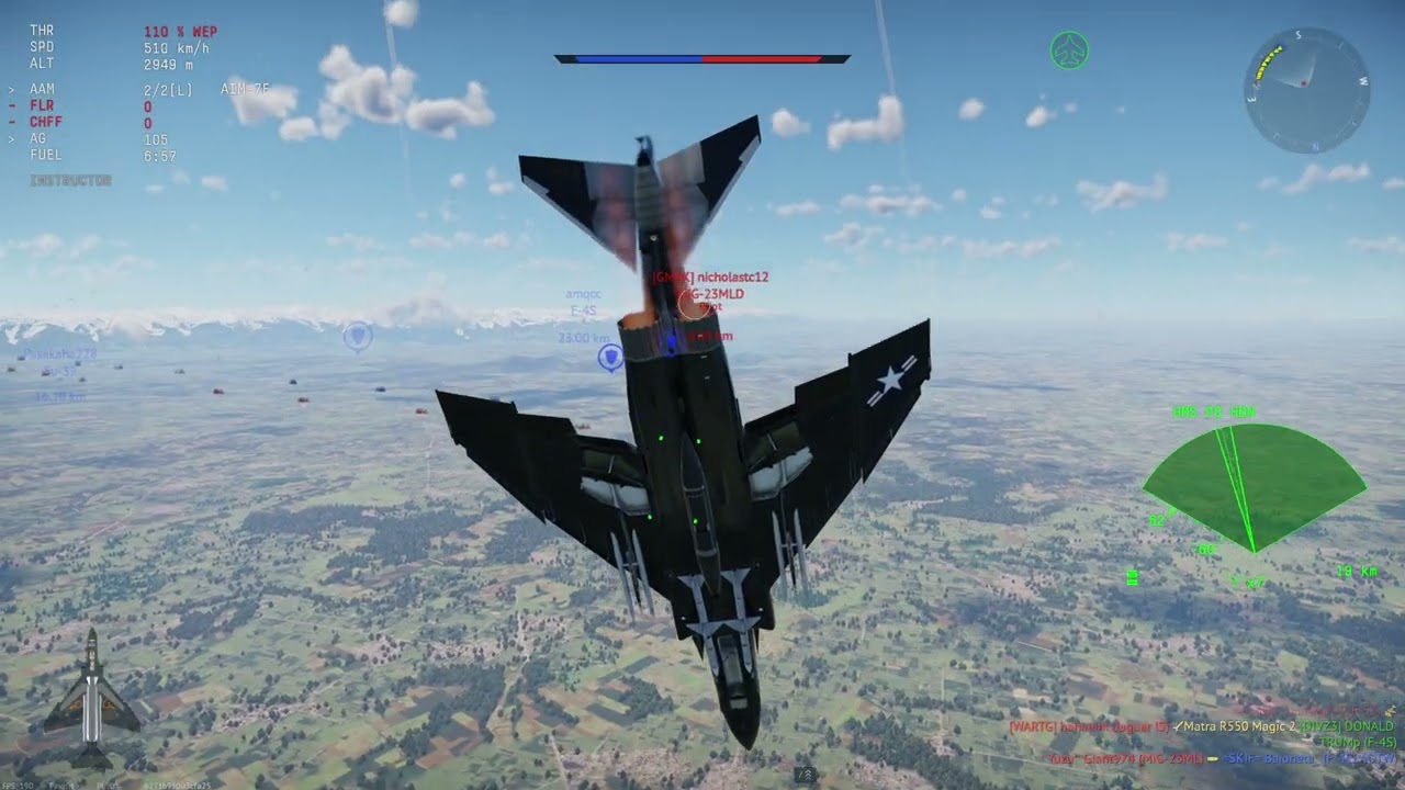 4 Minutes of Pure Chaos: MiG-23 vs F-4S [War Thunder]. Phonk