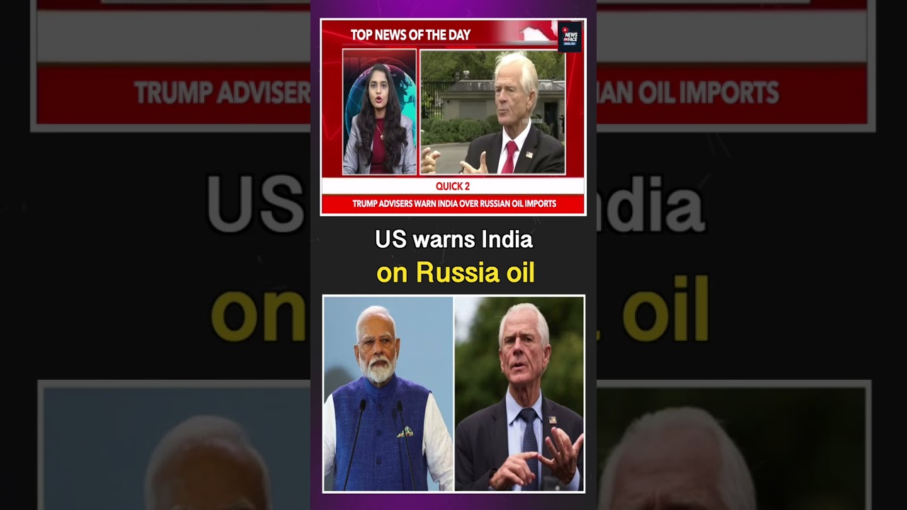 Trump advisers warn India over Russian oil | NEWS ON FACE ENGLISH |