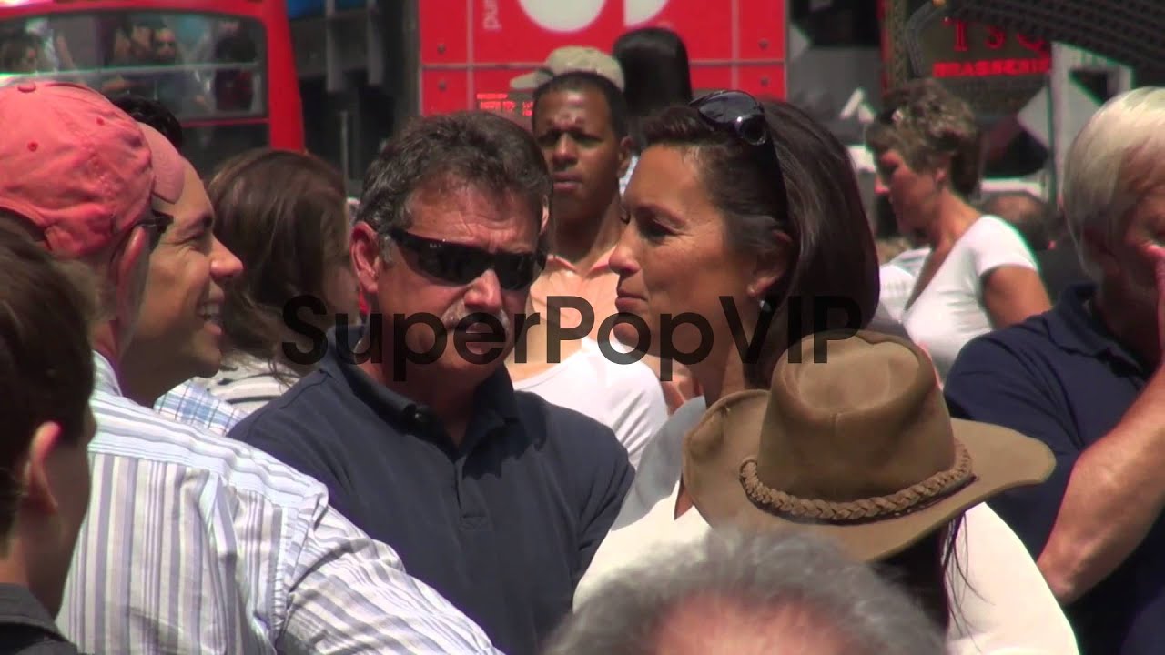 Danny Pino and Mariska Hargitay  talking to each other wh...