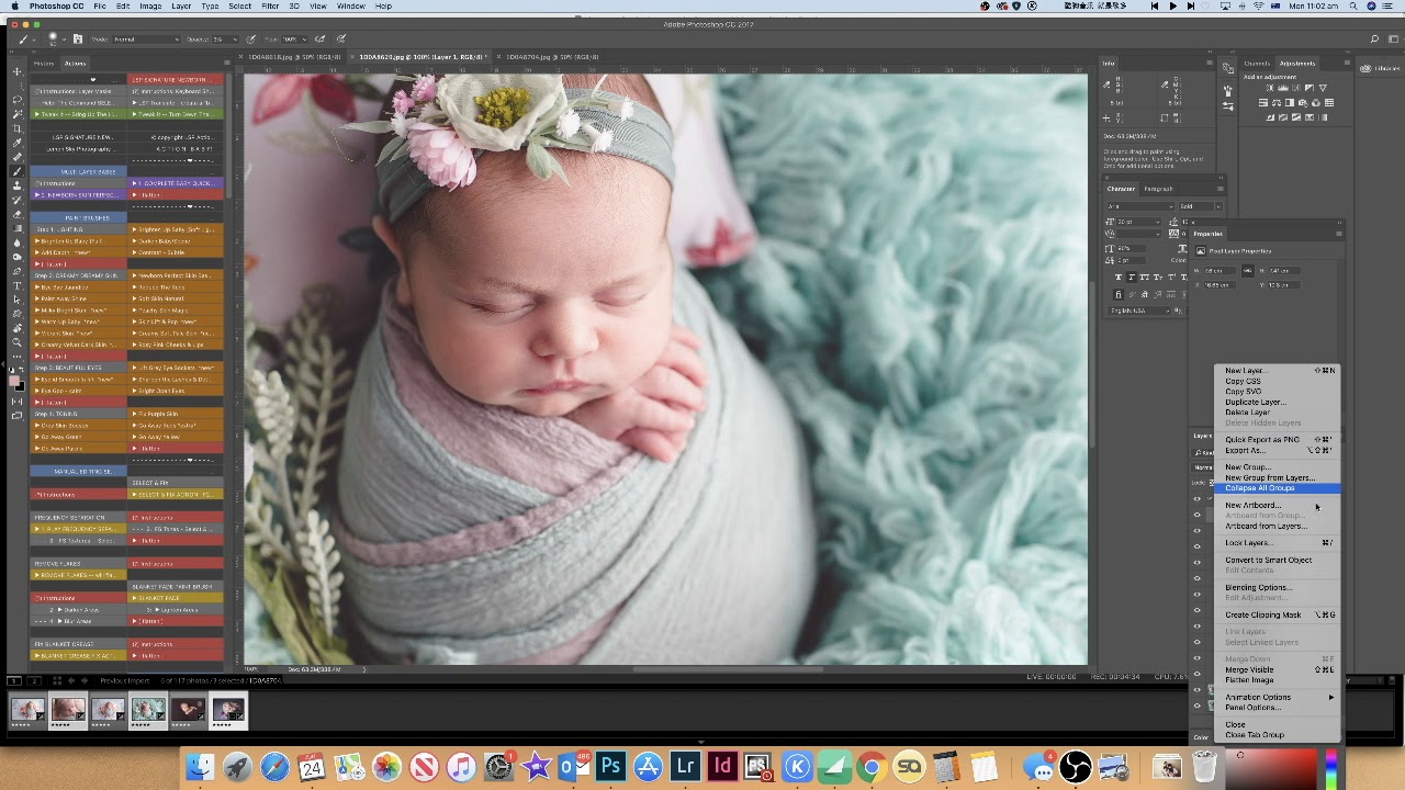 Photoshop editing full double wrap potato sack