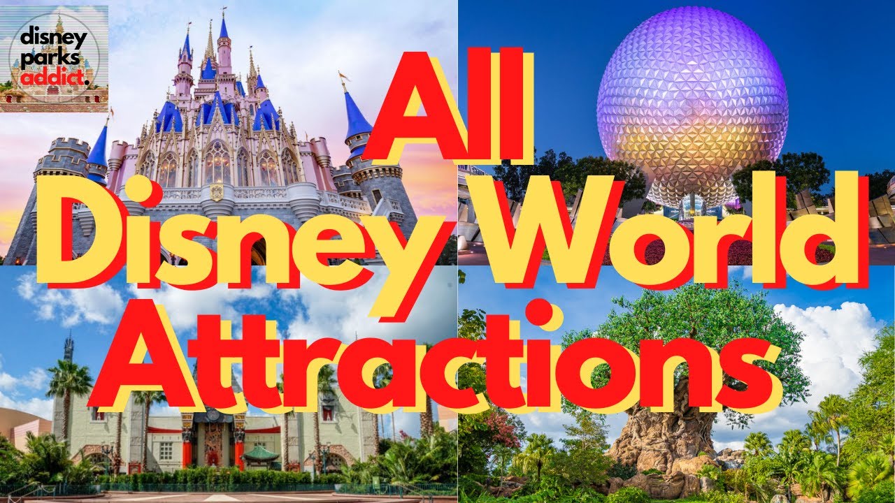 Walt Disney World ATTRACTION GUIDE - All Rides in All Four Parks - 2021 - Orlando, Florida