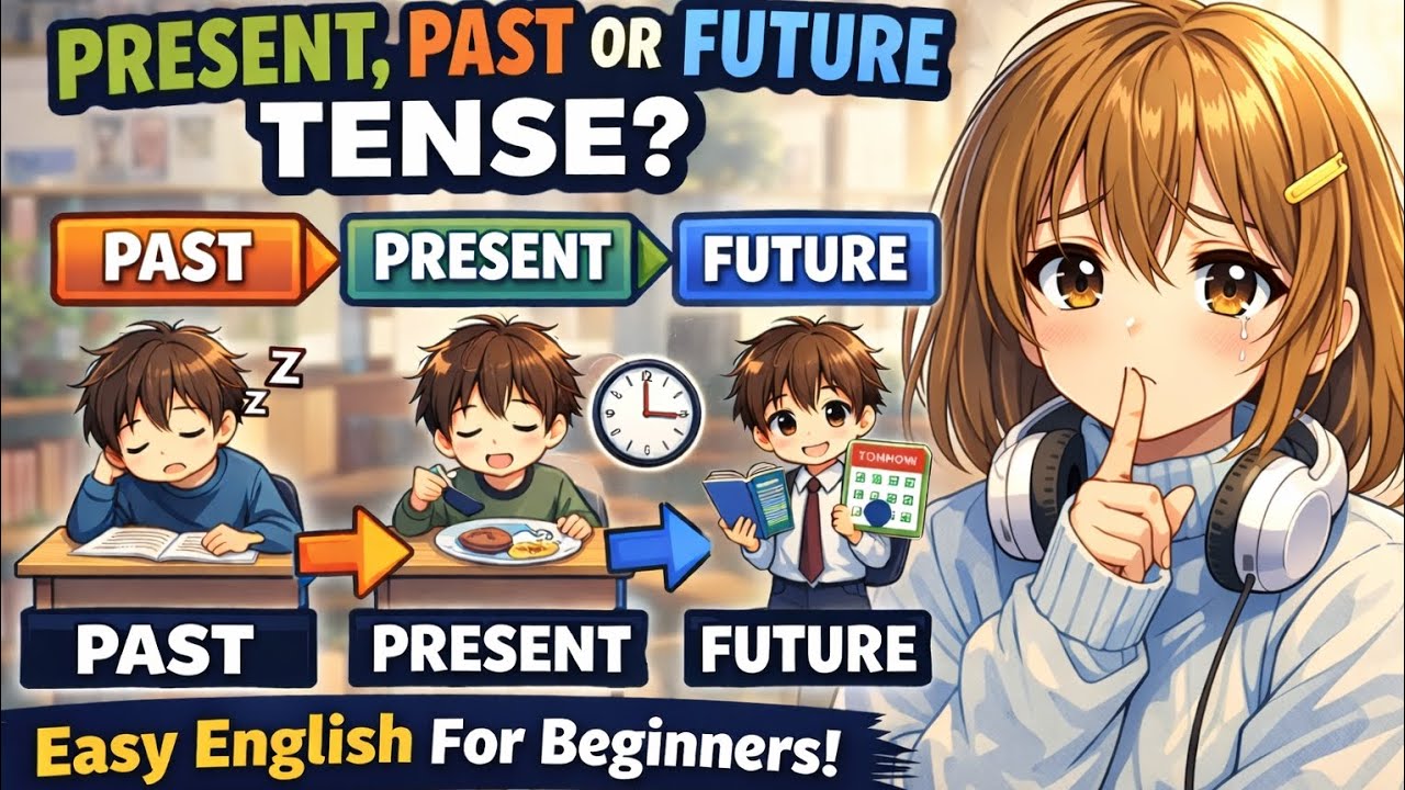 Present, Past, Future Tense Explained SimplyTenses Made Easy | English for Beginners |#englishtips 