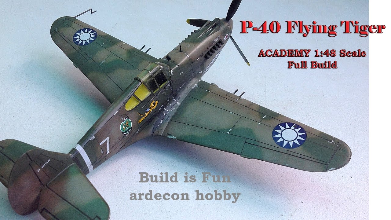 ACADEMY P-40C the Flying Tiger Build, 1:48 scale