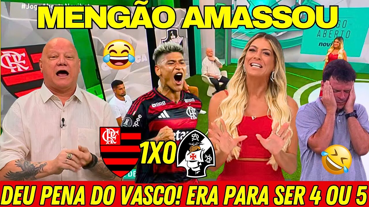 RENATA FAN E RONALDO GIOVANELLI IMPRESSIONADOS COM O MENGÃO PELO AMASSO NO VASCO!