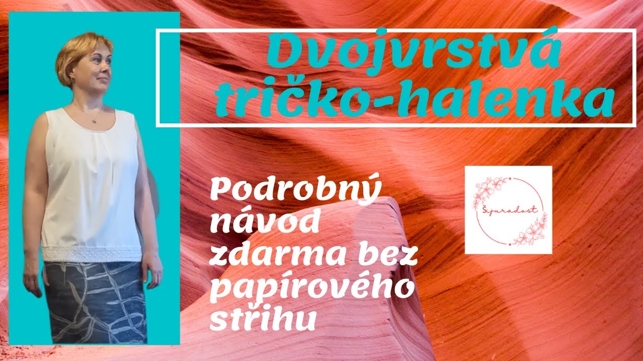 Dvojvrstvá tričko-halenka-jak ušít ze 2 vrstev látky-jednoduchý návod zdarma