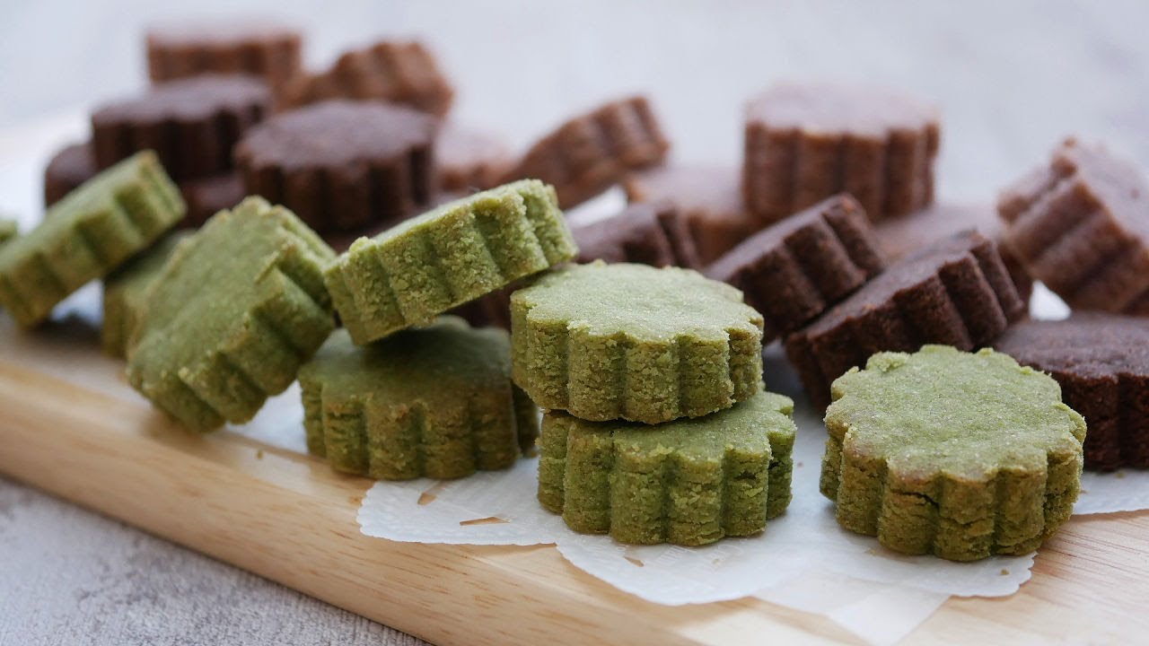 ざくざくがたまらない♡病みつき抹茶米粉クッキー | Glutenfree!Crunchy Rice Flour Cookies