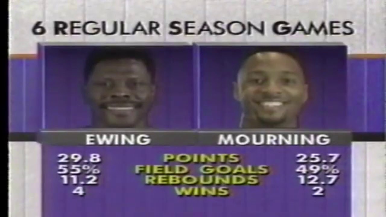 NBA Duels: Alonzo Mourning 23 Pts Vs. Patrick Ewing 25 Pts, 1994-95.