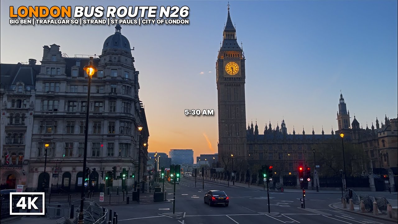 London Like You’ve Never Seen It! Quiet, Empty and Beautiful aboard Night Bus N26 - Sunrise Bus Ride