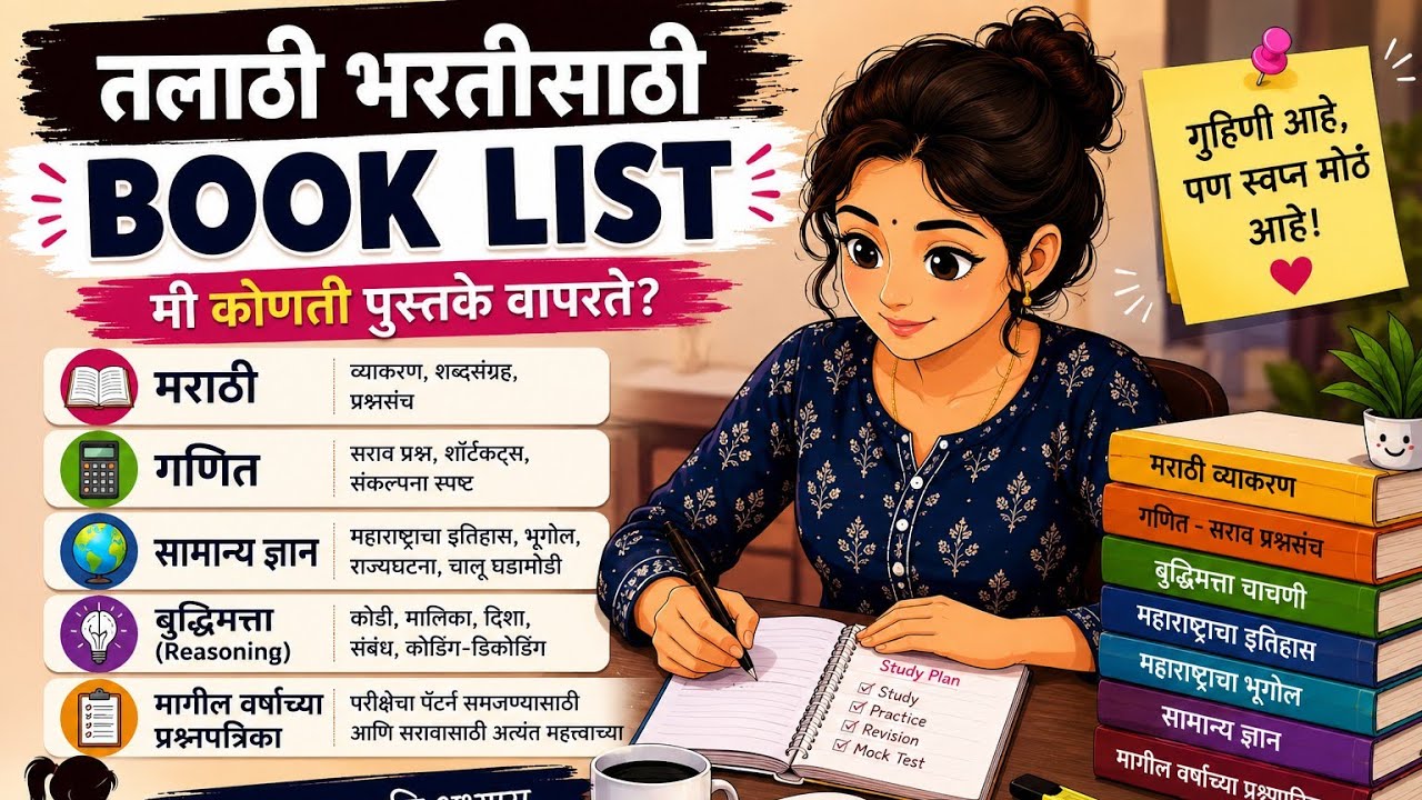 🎯 Talathi Bharti Booklist 2026 | माझी Complete Booklist + Notes|housewife study vlog 📚🧿