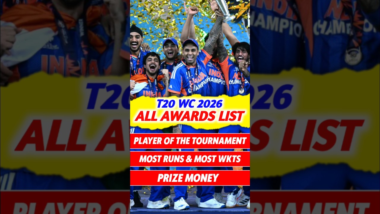 T20 WC 2026 - Award List 🔥