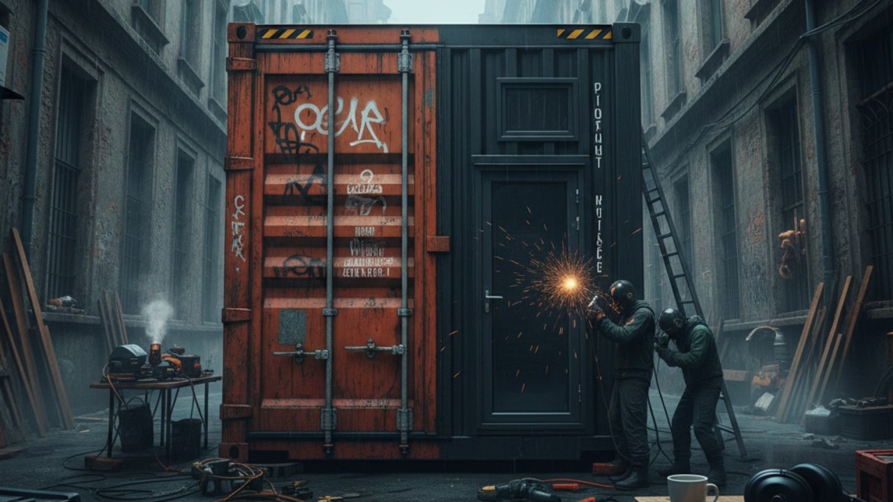 De Enferrujado a Refugio Secreto: Transformé un Container Oculto en la Ciudad | ASMR