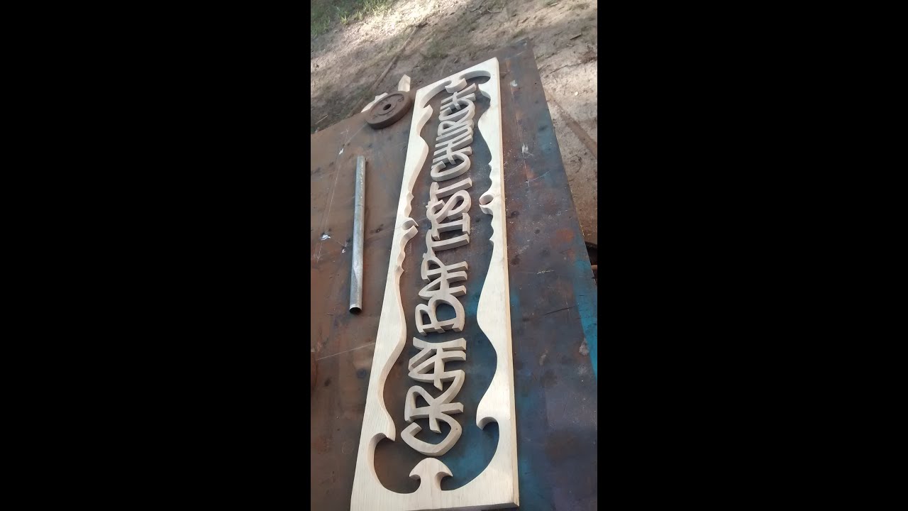 Wood church sign build