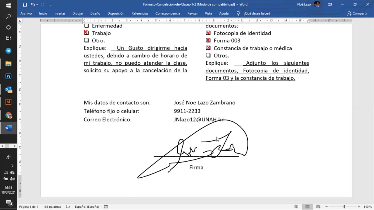 😲 CANCELACIÓN EXCEPCIONAL DE CLASES CON EL COORDINADOR DE NUESTRA CARRERA EN UNAH. 😉