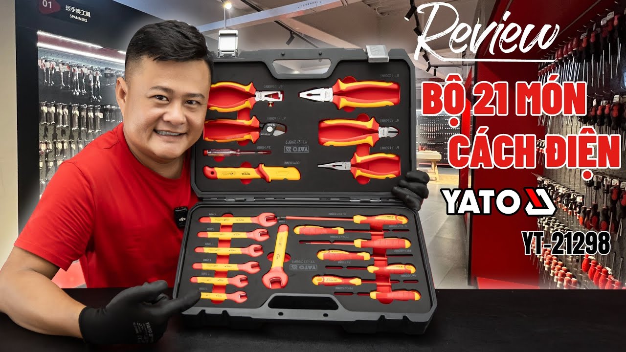 Sửa Điện An Toàn Với Bộ Dụng Cụ Sửa Chữa Cách Điện Chuyên Dụng 1000V 21 Món Yato Ba Lan YT-21298