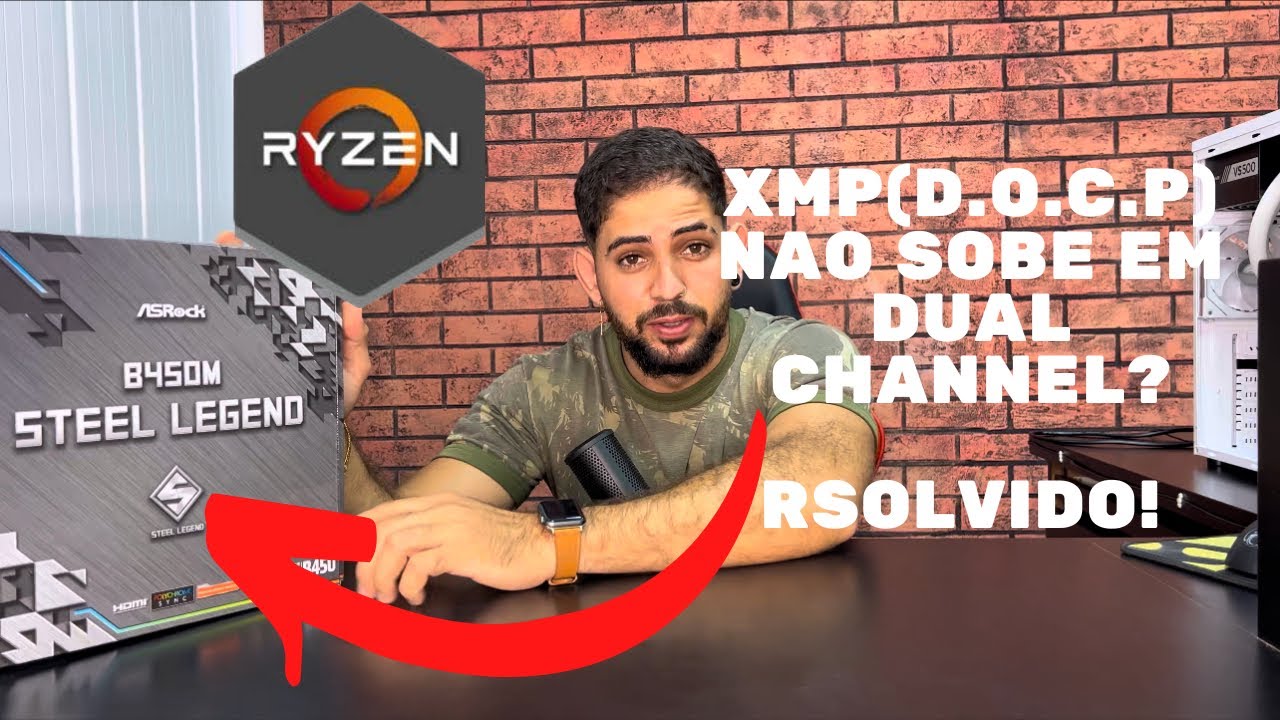 Como subir o XMP(D.O.C.P) em Dual Channel na “B450m Stell Legend AMD”